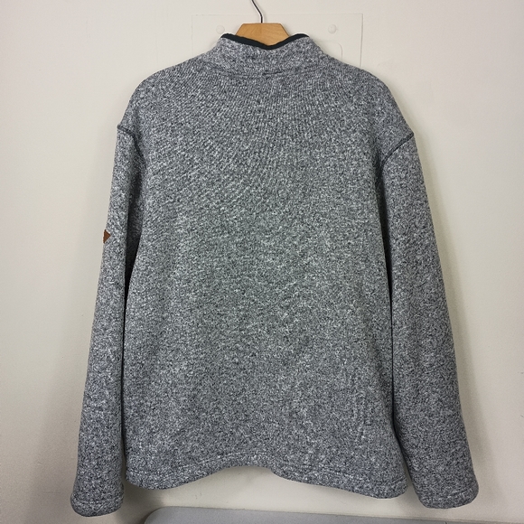 Orvis Brighton Sherpa Fleece Pullover Heather Gray XL Mens 1/4 Zip Pockets Warm - Picture 3 of 12